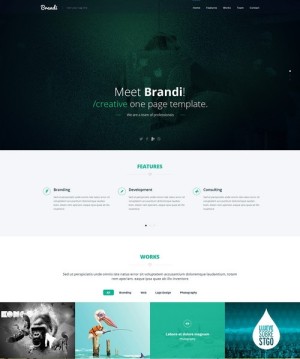 landing page free Psd template download
