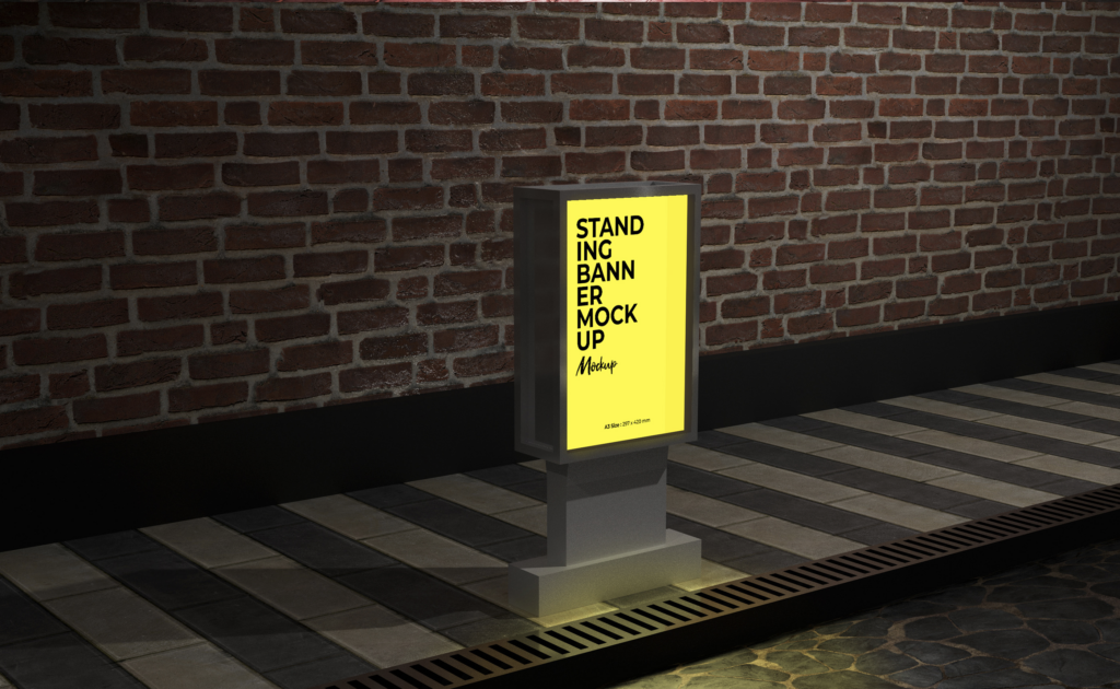 stand in street biilboard banner mockup free