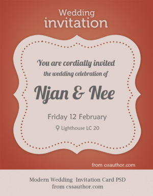 wedding invitation free template psd