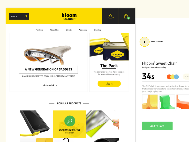 E-store psd template e-commerce free