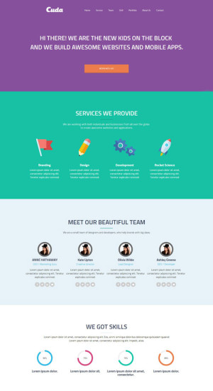free one page wordpress theme with parallax effect
