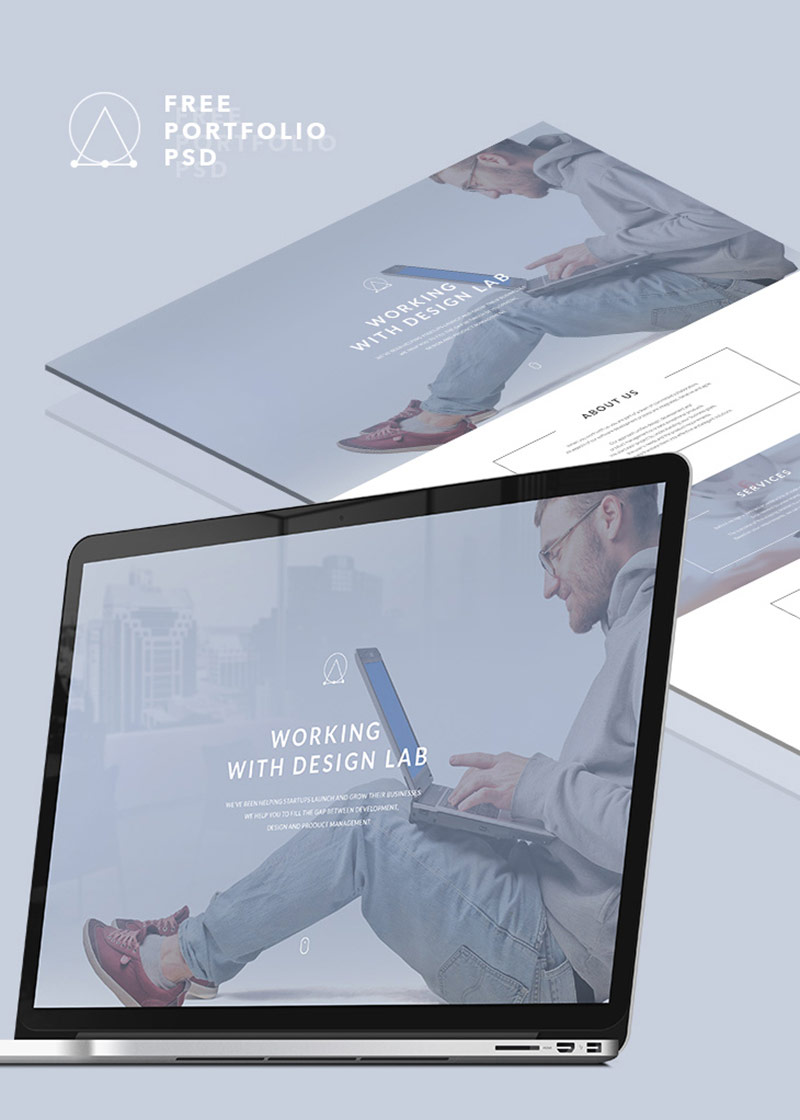 Portfolio Free Landing Page Psd