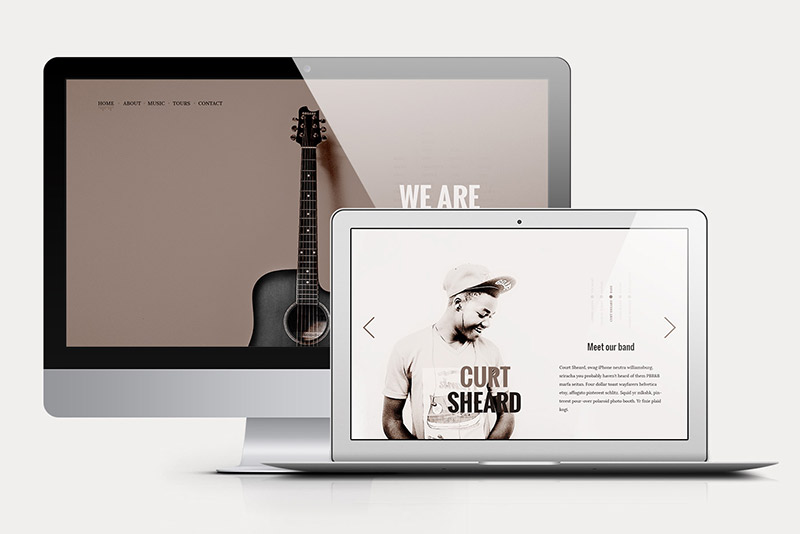 music free psd website template