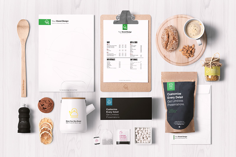 free restaurant cafe mock up psd