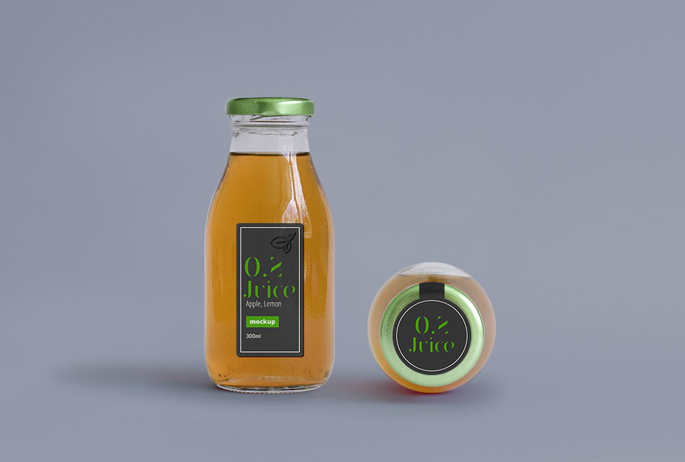 Download Juice packaging free psd mock up