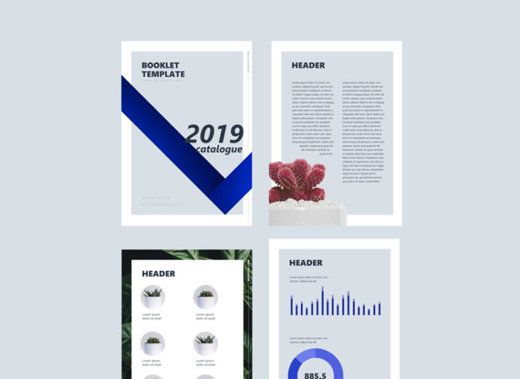 free booklet template eco style a4 book formatted psd