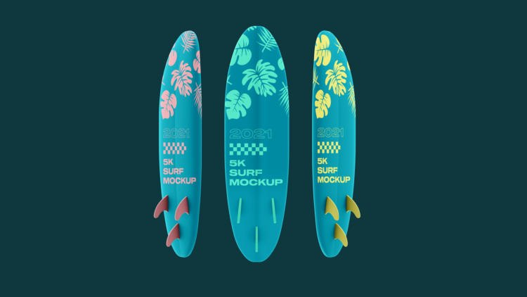 surfboard mockup free download design psd