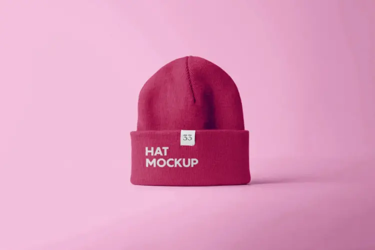 winter hat mockup free