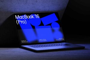 Macbook Pro mockup free 16 inch download