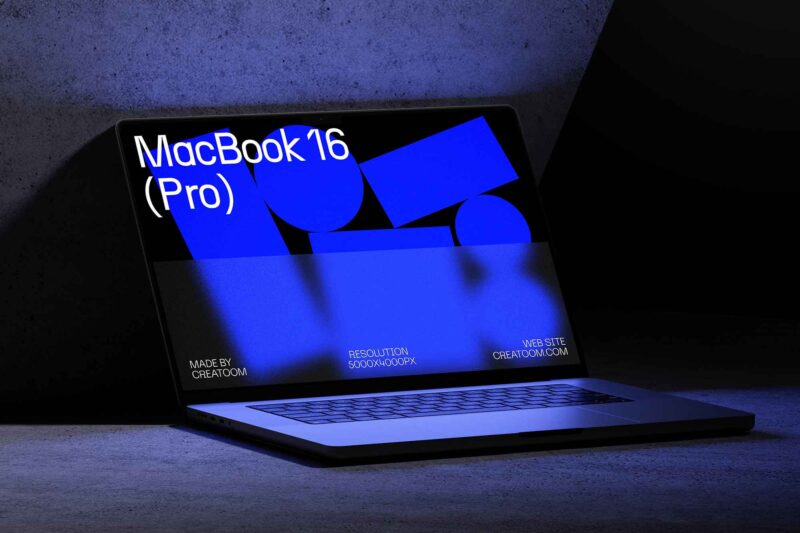 Macbook Pro mockup free 16 inch download